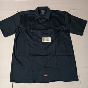 Dickies Short Sleeve Essential Work Shirt Men's Size L Blue Temp Control New